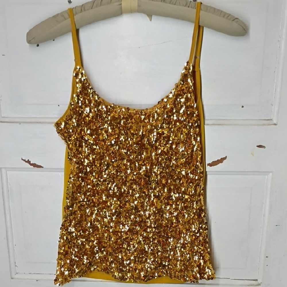 Love J Sparkling Gold Camisole